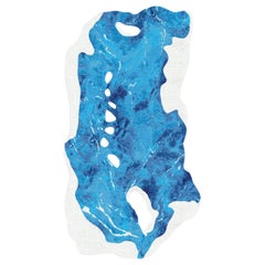 Rug Magnetic Soil White Blue Bright Natural Materials Hand-Knotted, In Stock