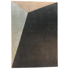 Teppich Modern - Handgetufteter Teppich Neutral Beige Braun Grün Grau Geometrische Wolle