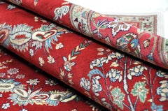 Rug - Carpet - Mogul Wool Hand Knotted Red and Green 241 x 301 cm
