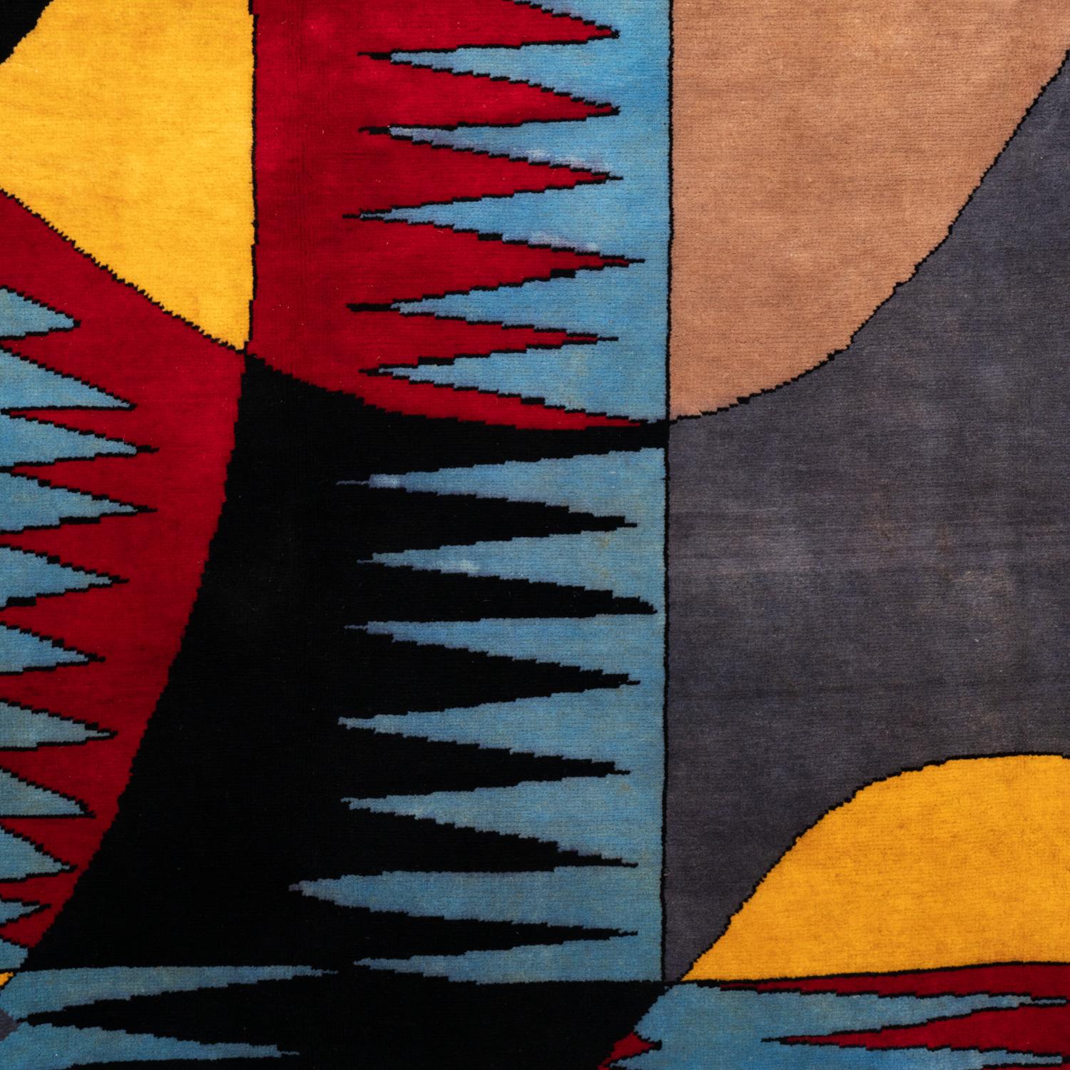 Teppich oder Wandteppich, inspiriert von Delaunay. Zeitgenössische Arbeit (20. Jahrhundert) im Angebot