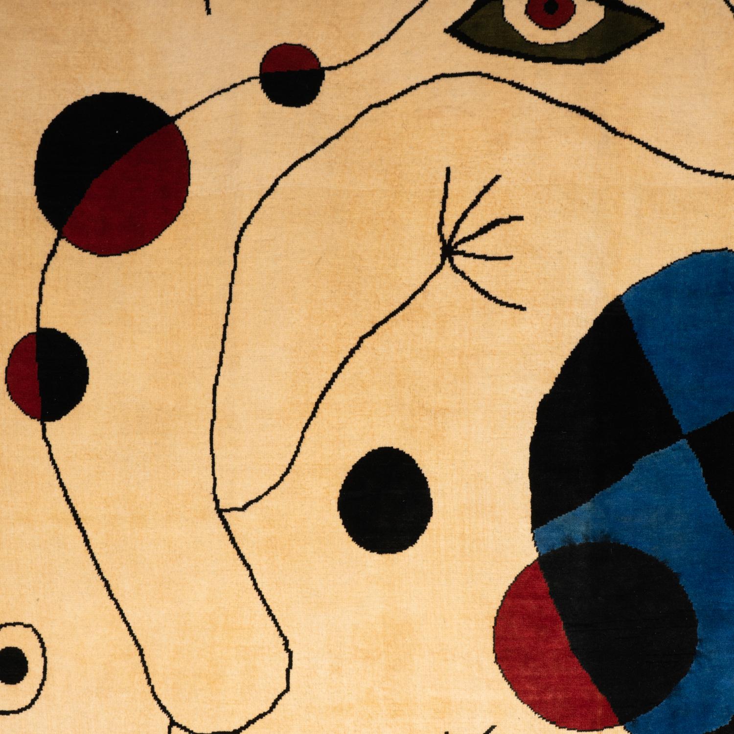 20ième siècle Tapis, ou tapisserie, inspiré par Joan Miro Travail contemporain en vente