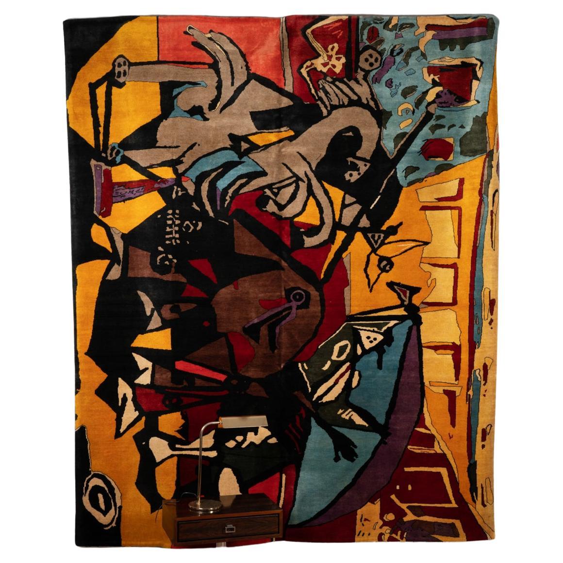 Rug, or tapestry, inspired by Picabia. Contemporary work For Sale