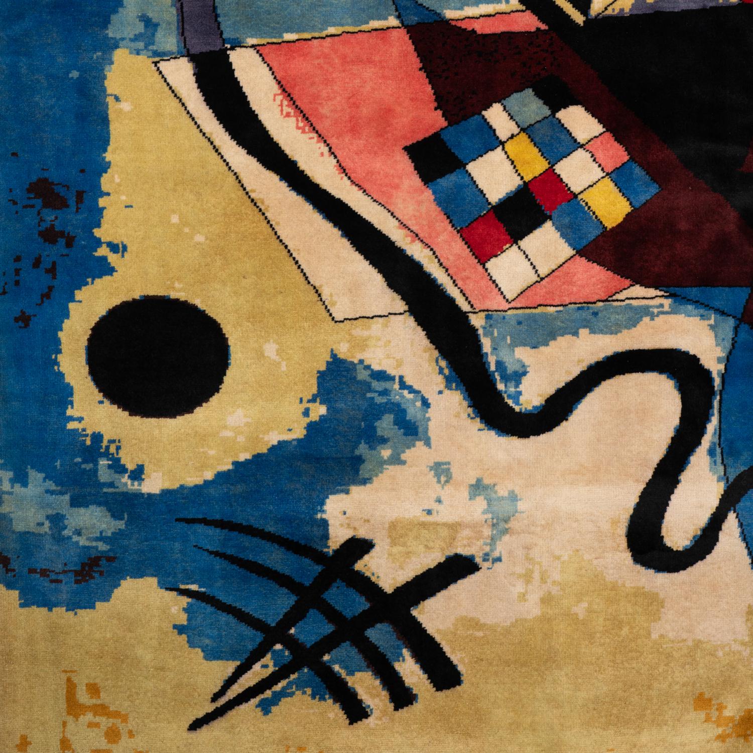 Rug, or tapestry, inspired by Wassily Kandinsky. Contemporary work In Good Condition For Sale In Saint-Ouen, FR