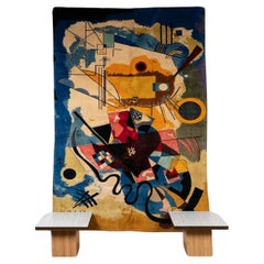 Vintage Rug, or tapestry, inspired by Wassily Kandinsky. Contemporary work