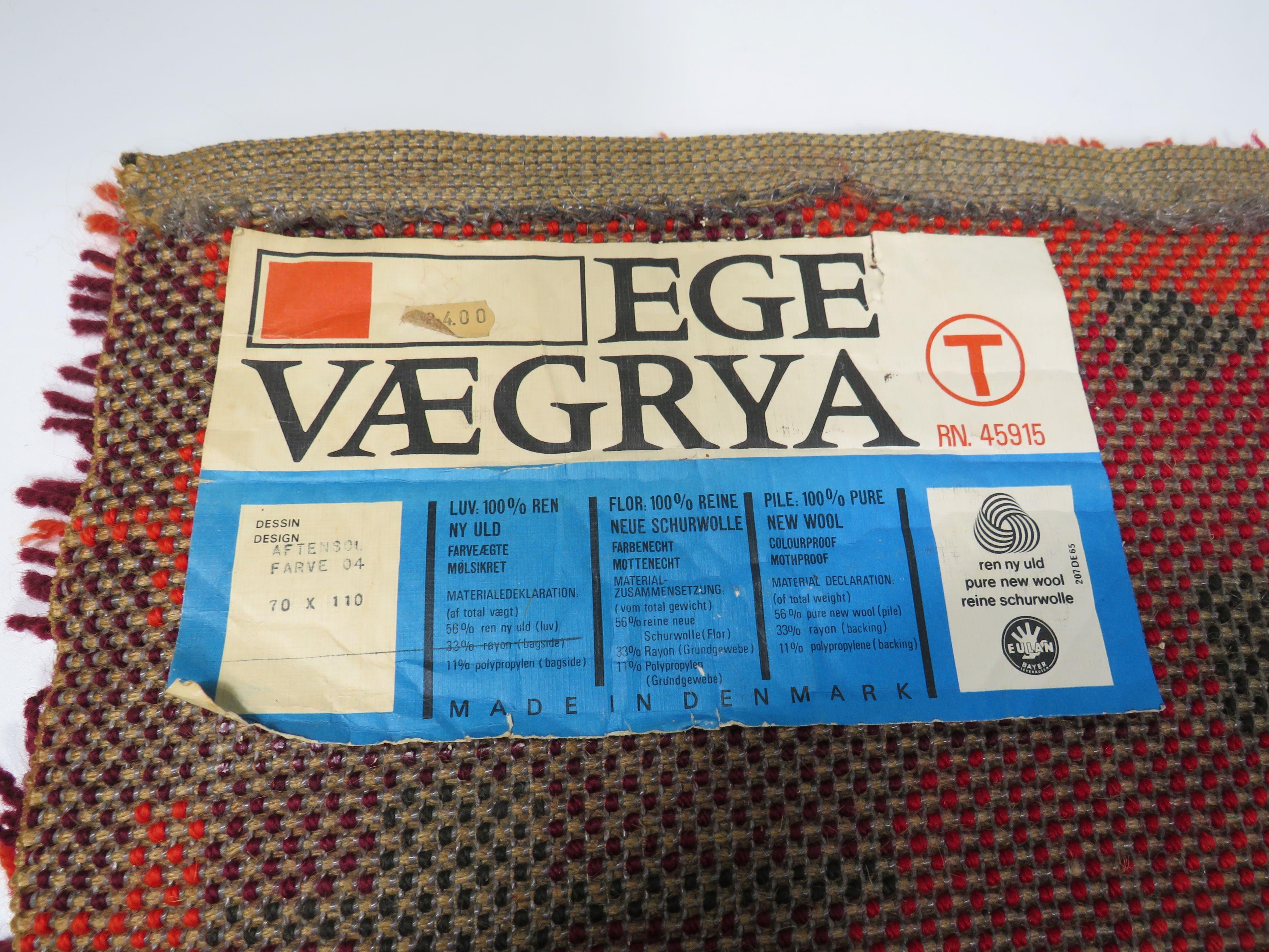 Tapis ou tapisserie murale par Ege Rya, Denmark 1965 en vente 5