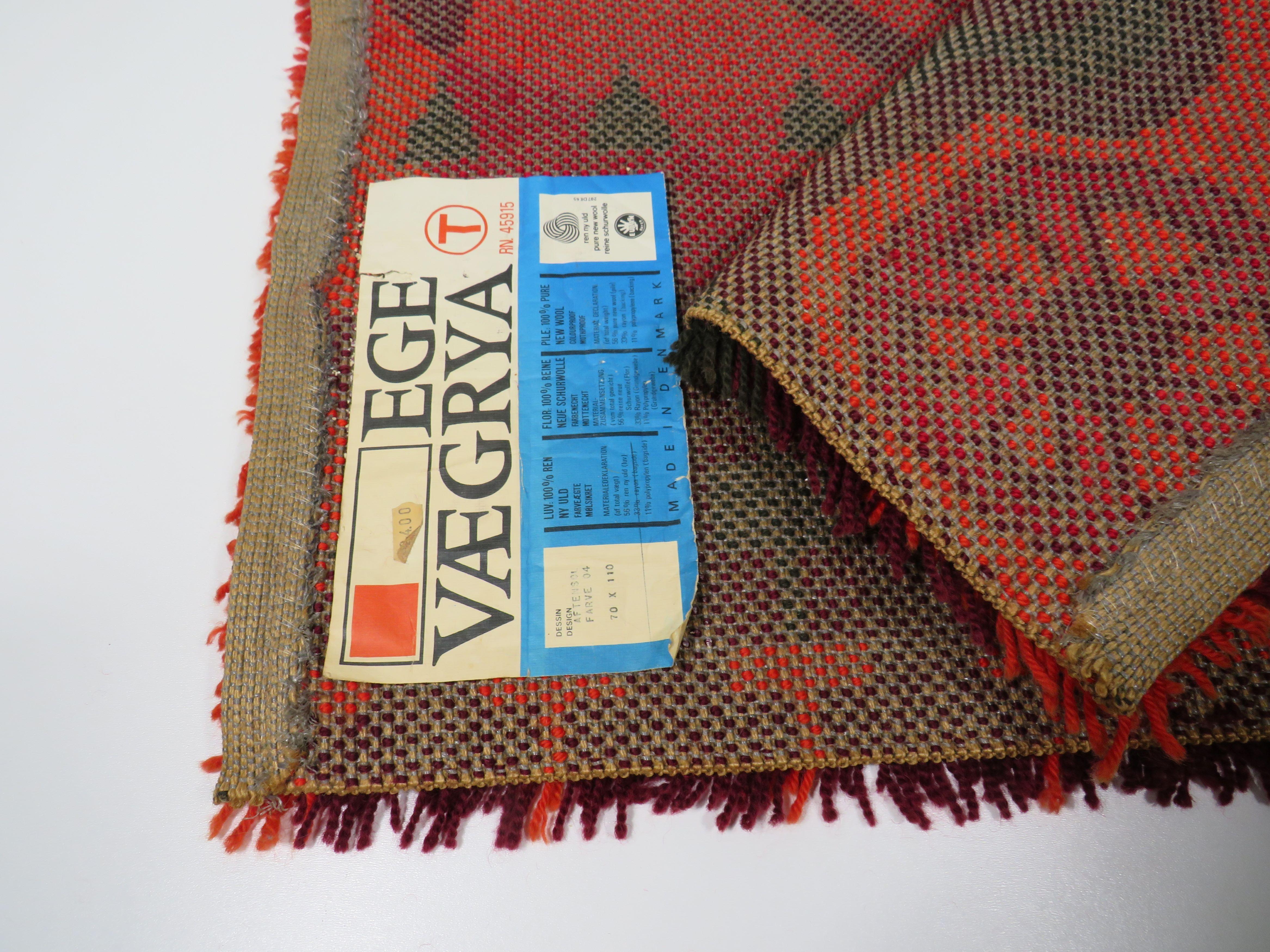Rug or Wall Tapestry by Ege Rya, Denmark 1965 For Sale 6
