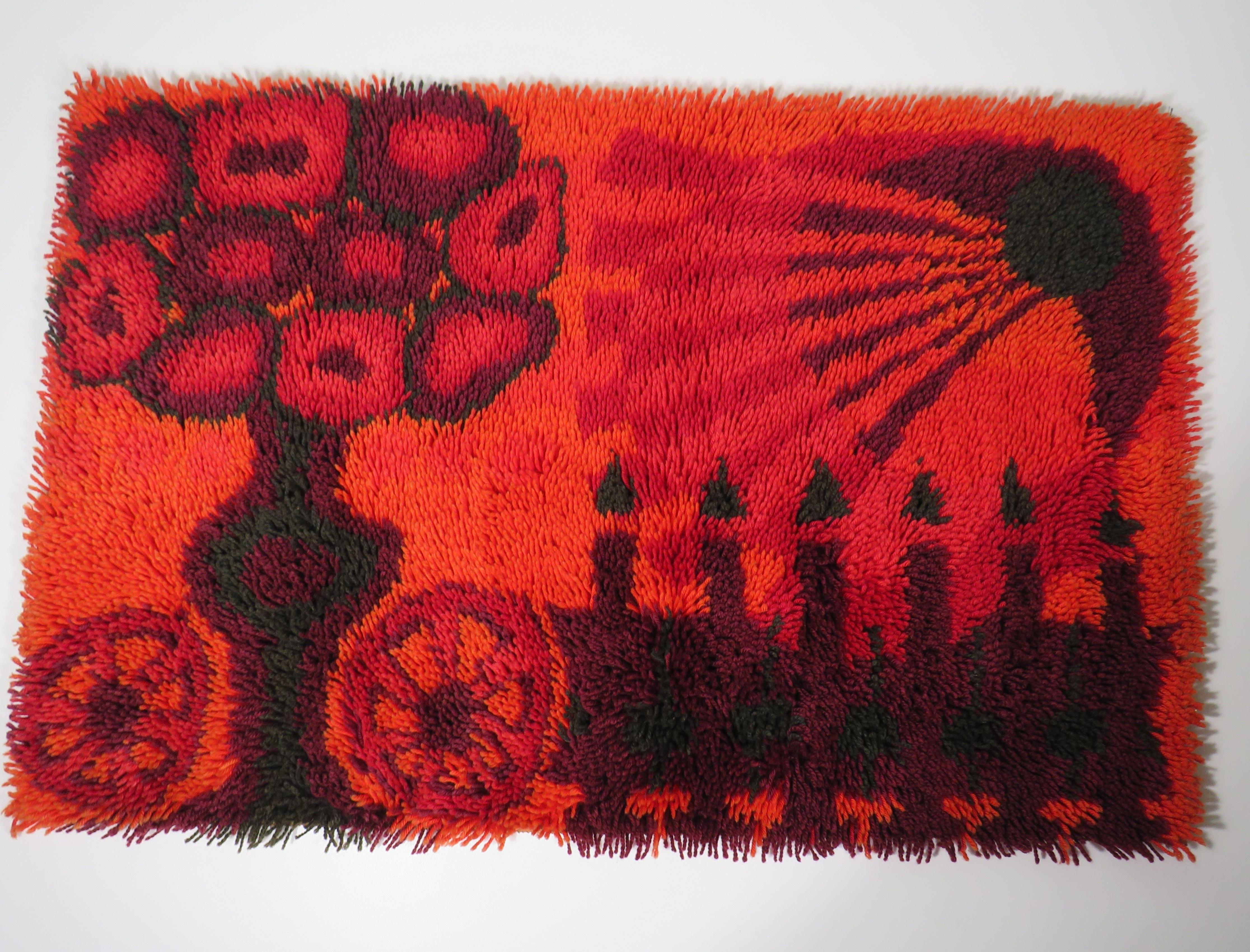 Scandinavian Modern Rug or Wall Tapestry by Ege Rya, Denmark 1965 For Sale