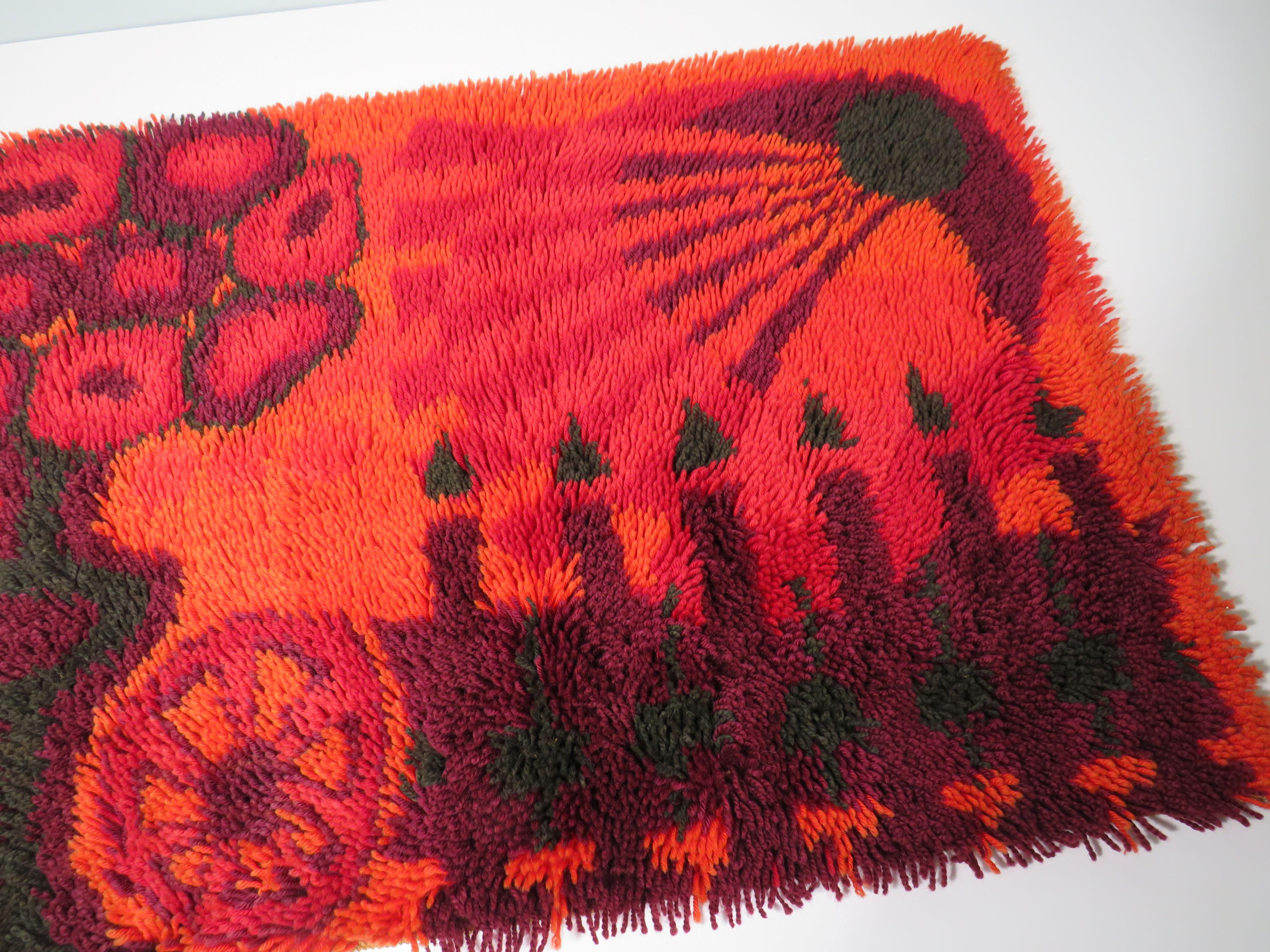 Danish Rug or Wall Tapestry by Ege Rya, Denmark 1965 For Sale