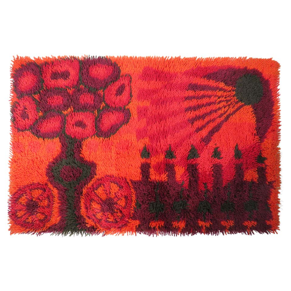 Vintage Ege Tæpper Rya Carpet For Sale at 1stDibs | rya rug vintage