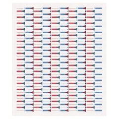 Rug Palazzo Rectangular Bright Patterned Designer Wool Silk, In Stock