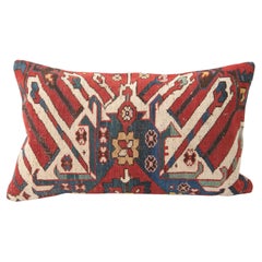 Antique Rug Pillow Cover Made from a Caucasian Eagle Kazak Rug, Late 19th C
