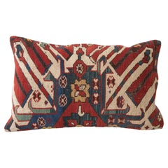 Antique Rug Pillow Cover Made from a Caucasian Eagle Kazak Rug, Late 19th C.