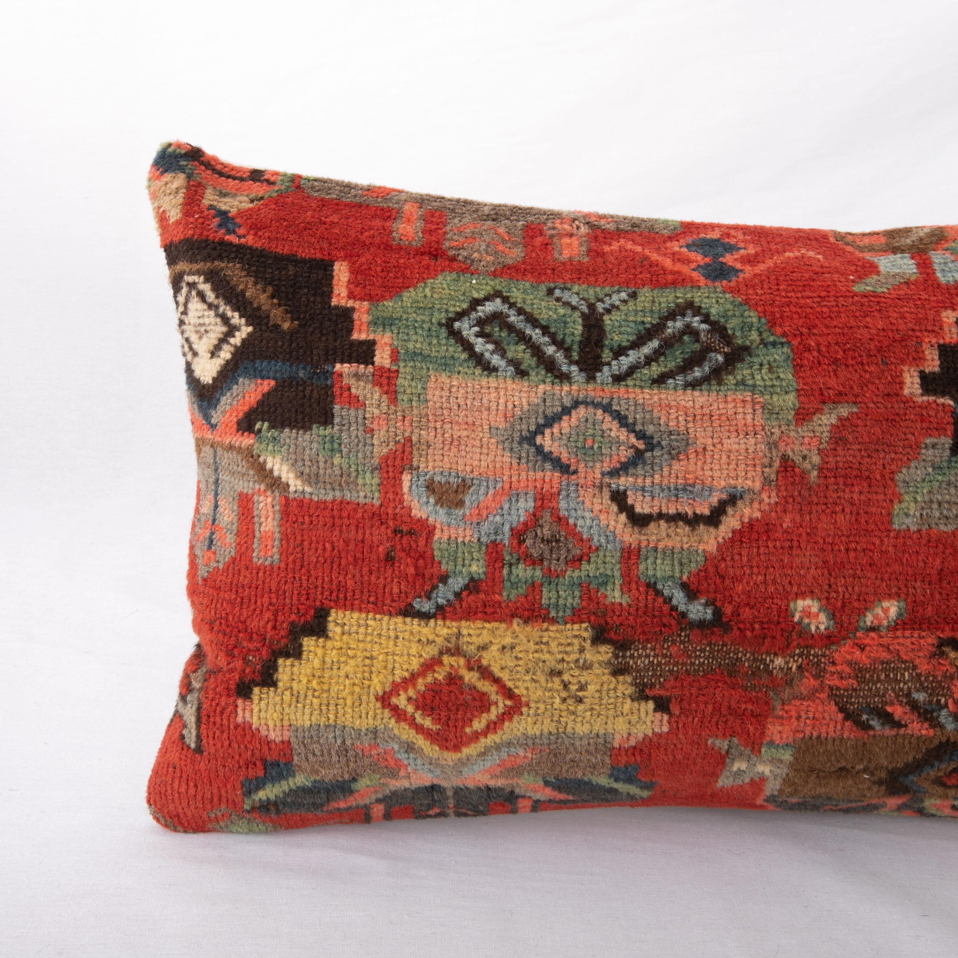 Tribal Rug Pillow Cover Made from a Caucasian Karabagh Rug, Late 19th / Early 20th C For Sale