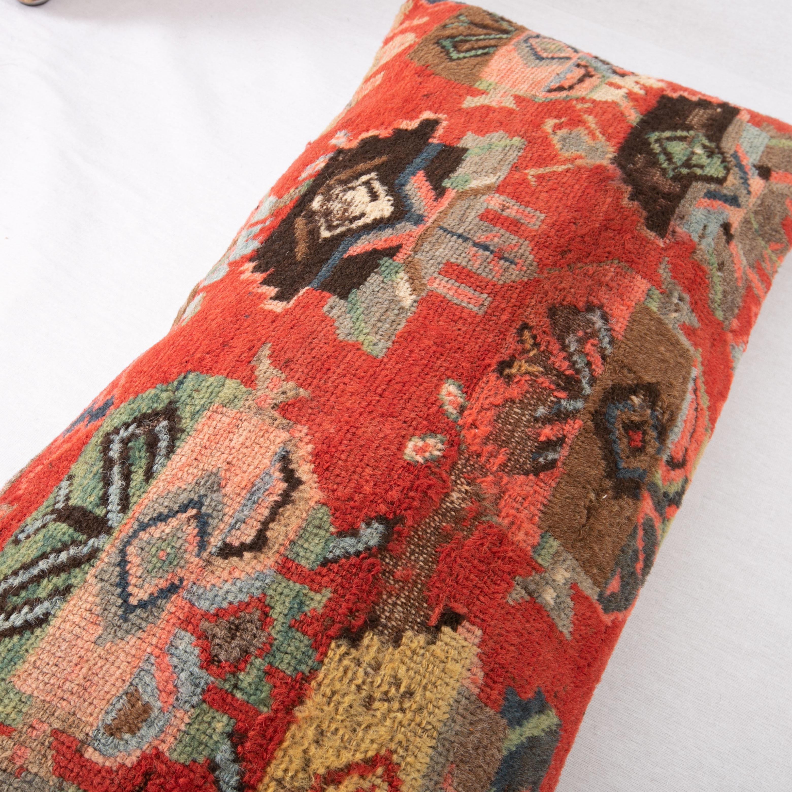 Hand-Woven Rug Pillow Cover Made from a Caucasian Karabagh Rug, Late 19th / Early 20th C For Sale