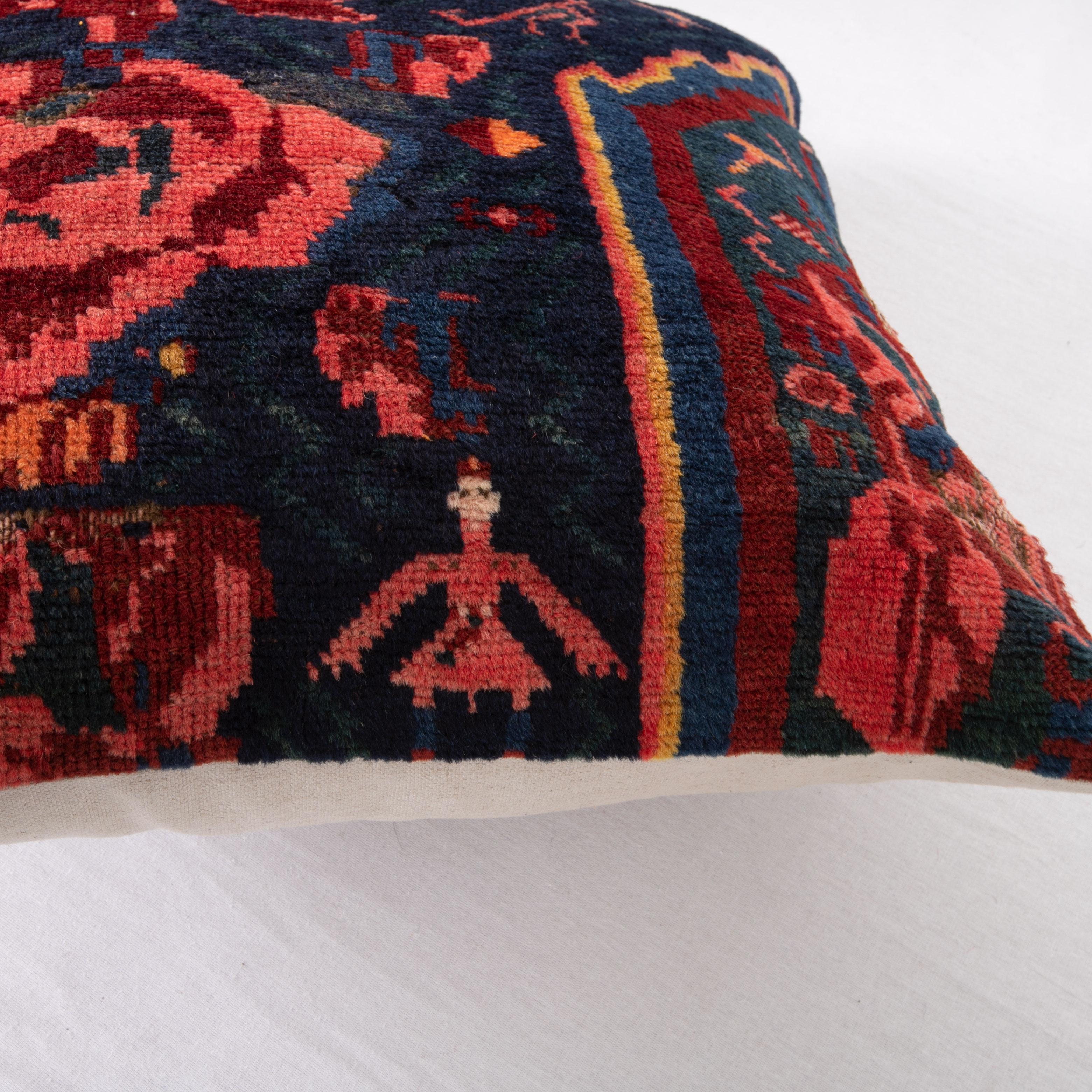 20th Century Rug Pillow Cover Made from a Caucasian Seychour Rug, Early 20th C. For Sale