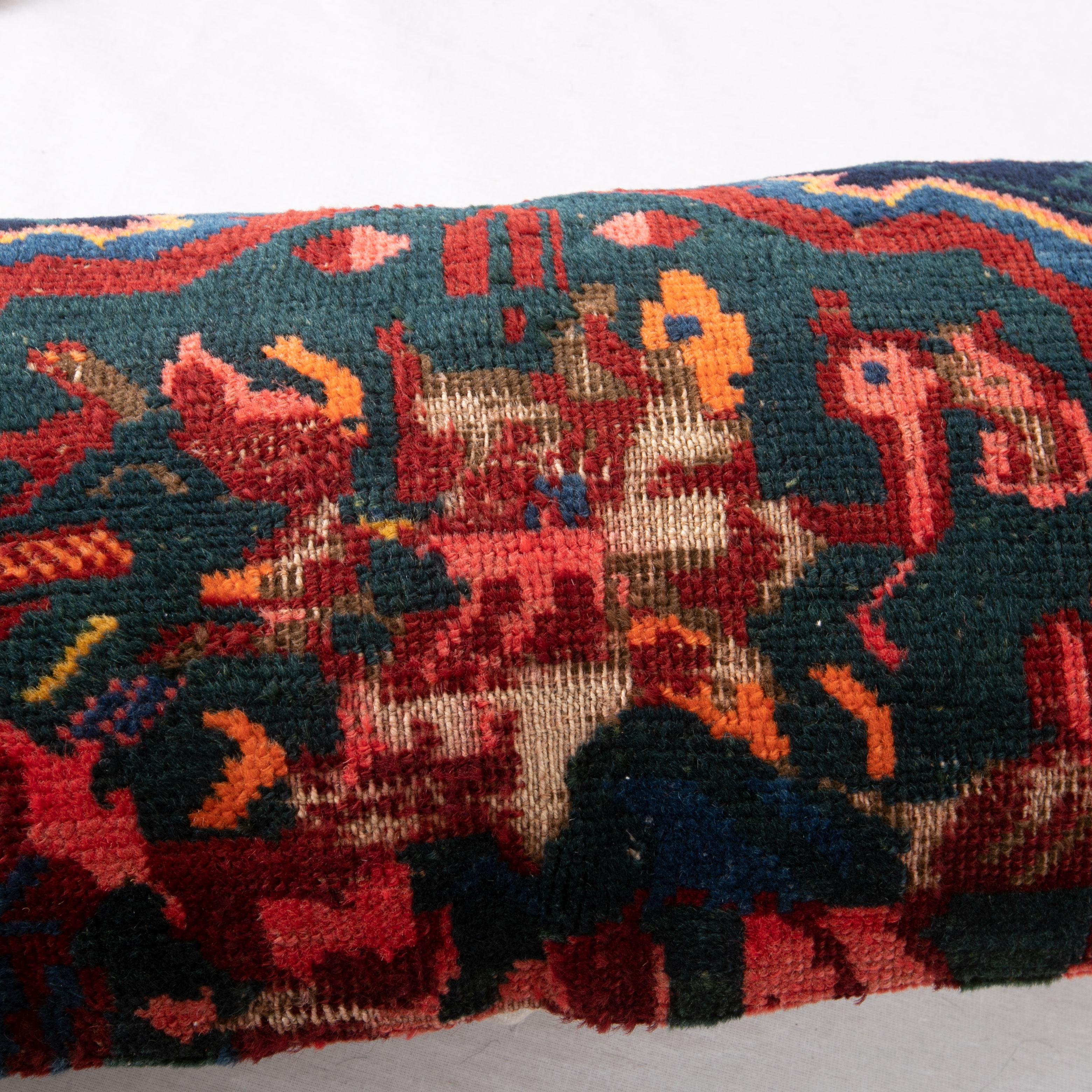 Wool Rug Pillow Cover Made from a Caucasian Seychour Rug, Early 20th C