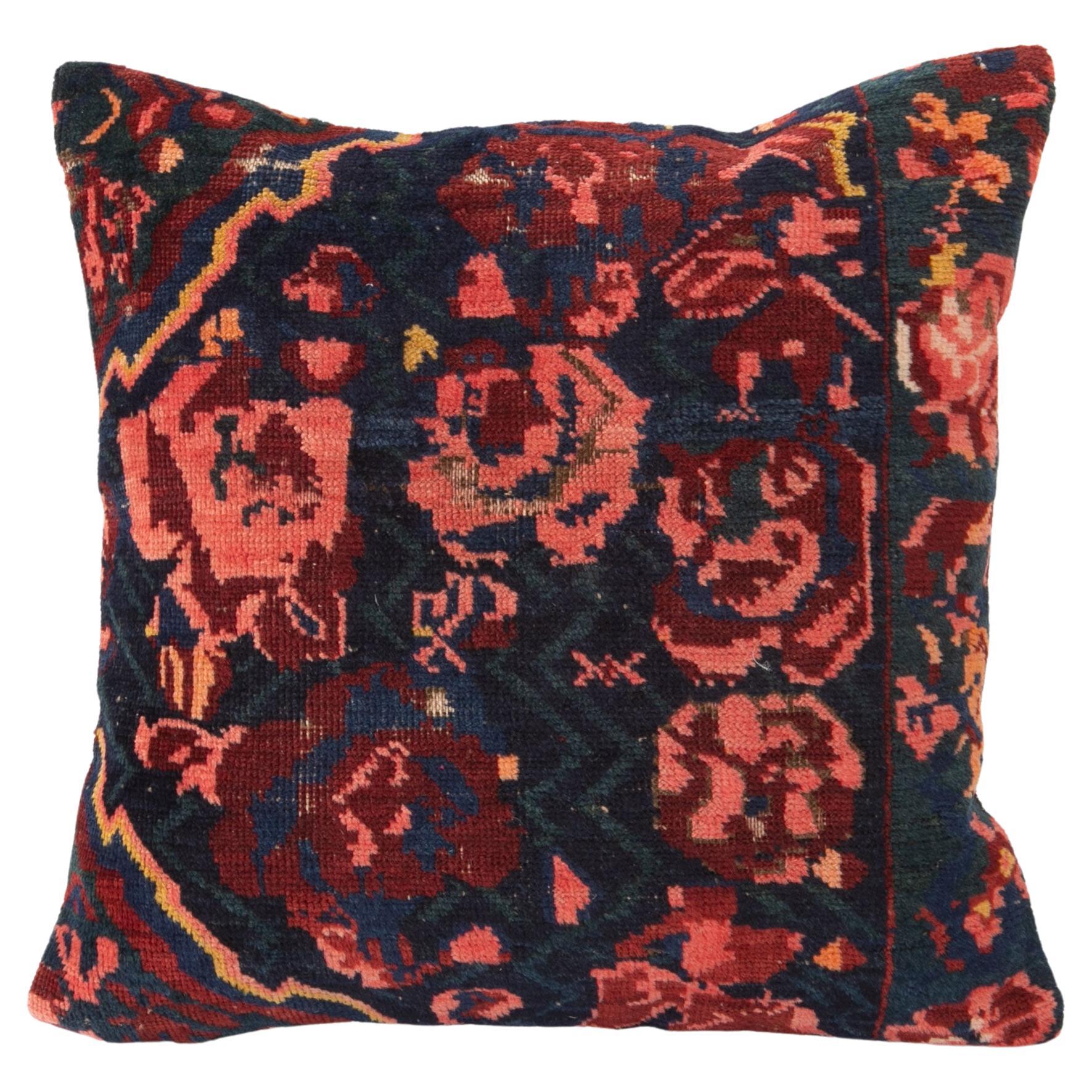 Rug Pillow Cover Made from a Caucasian Seychour Rug, Early 20th C. For Sale