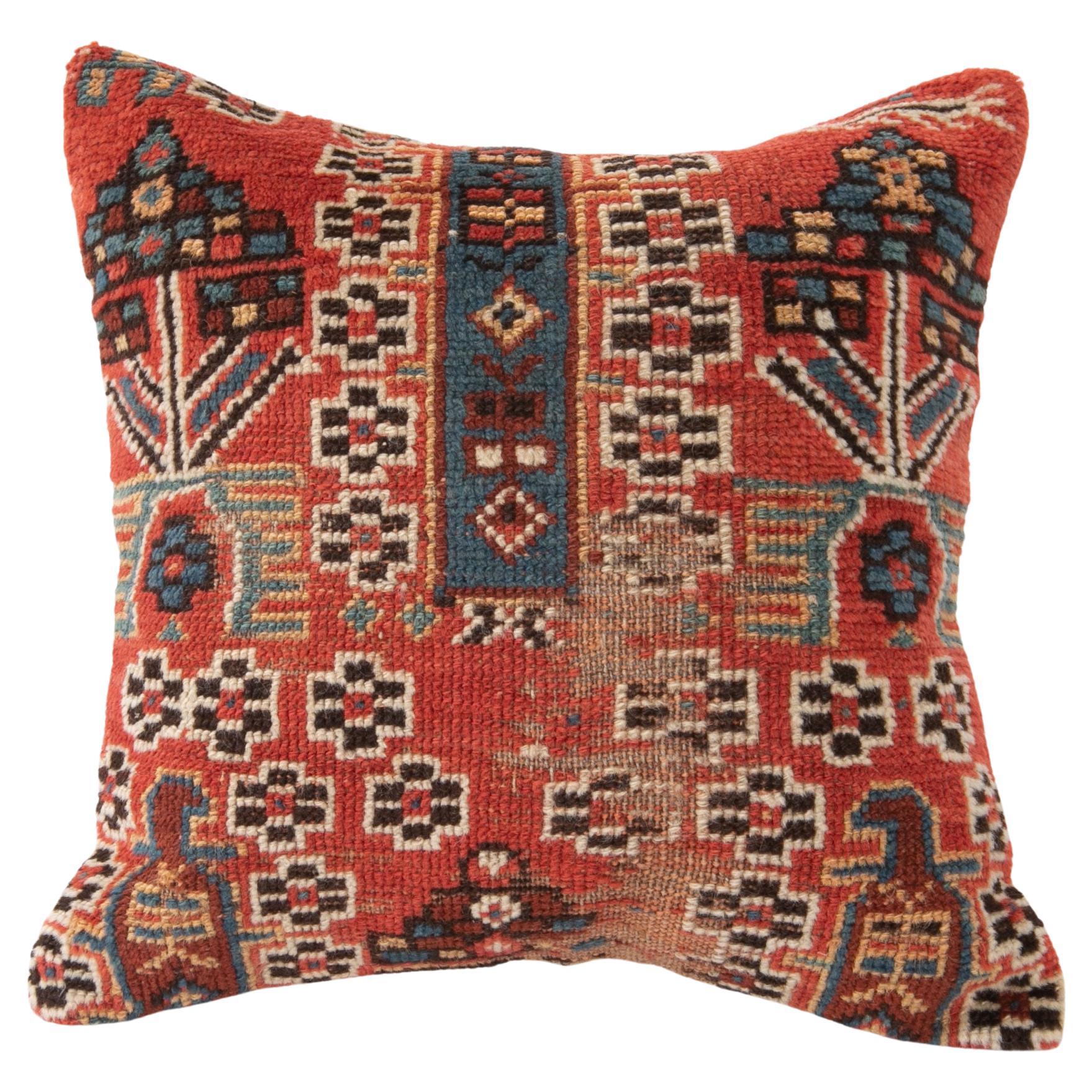 Rug Pillow Cover Made from a Caucasian Shirvan Rug, Early 20th C For Sale