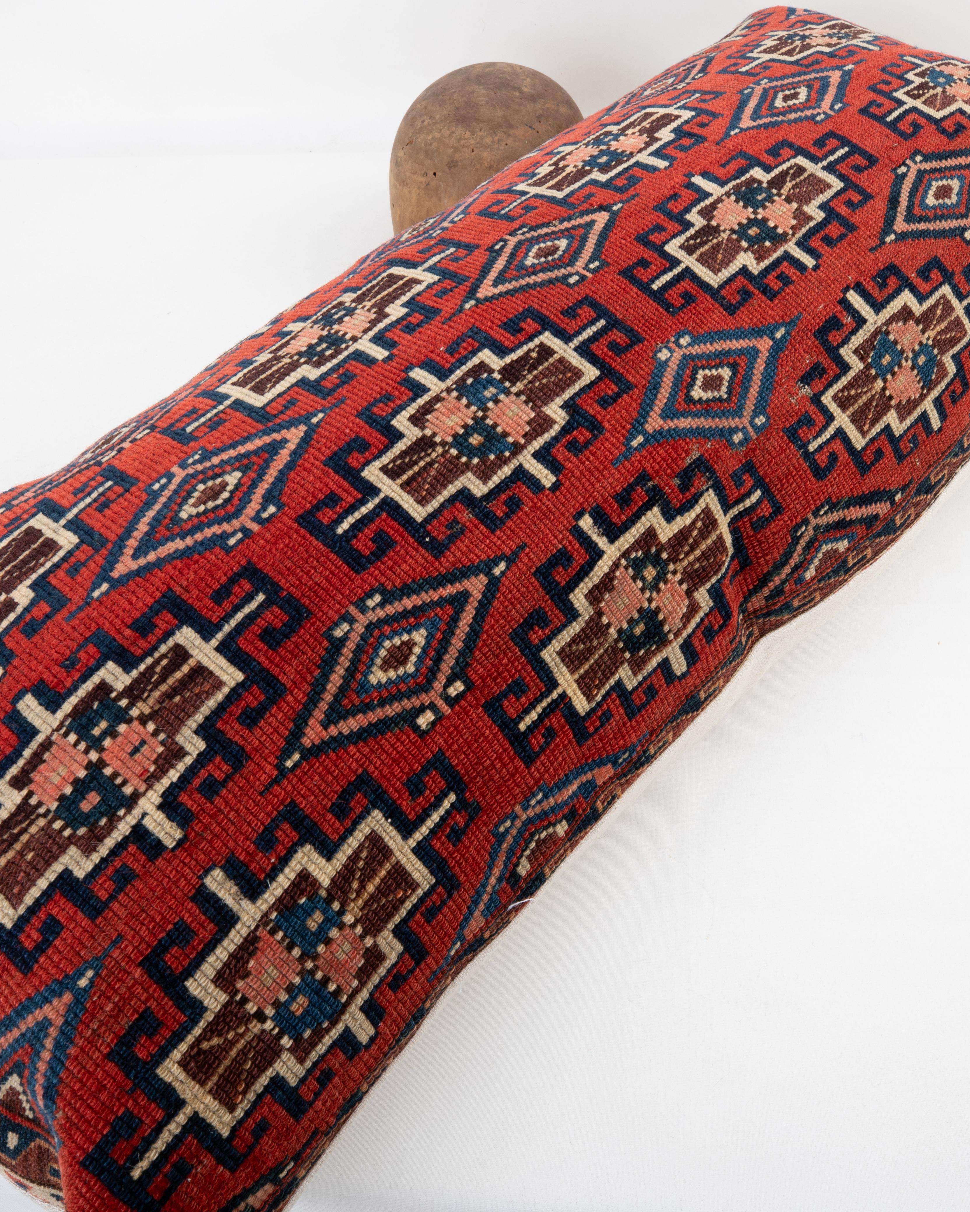 Rug Pillowcase Made from an Antique Turkmen Bag For Sale 1