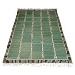 Rug ‘Salerno Green’ Designed by Barbro Nilsson for MMF, Sweden, 1948