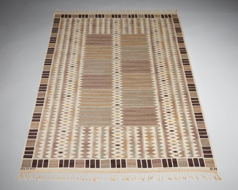Rug ‘Salerno Grey’ designed by Barbro Nilsson for MMF AB, Sweden, 1948 ...