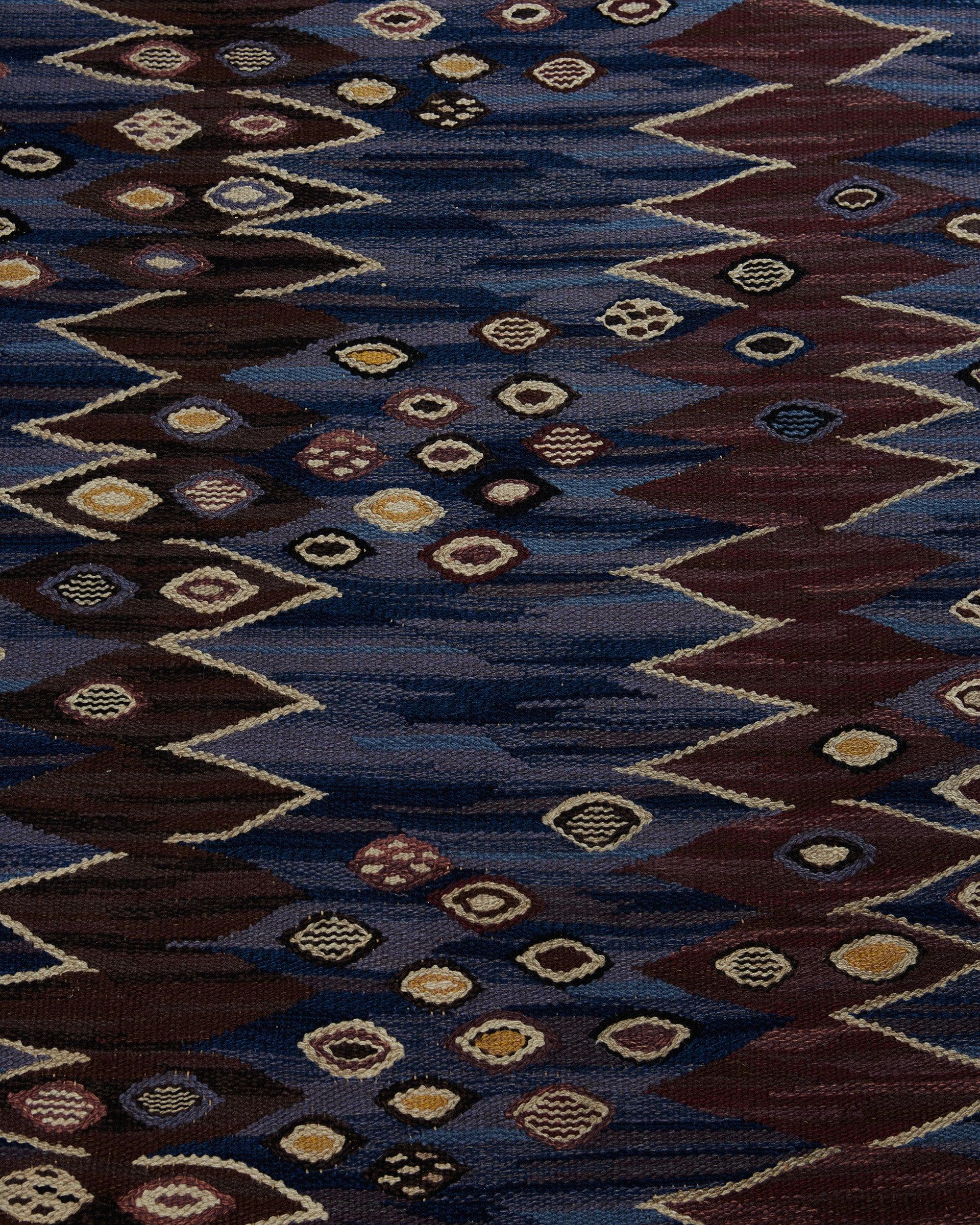 Teppich Muschelschalen entworfen von Barbro Nilsson für MMF, Schweden, 1943 (Moderne der Mitte des Jahrhunderts) im Angebot