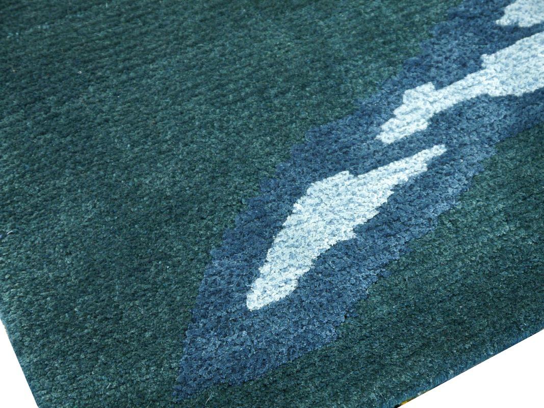 Teppich aus Seide und Wolle, handgeknüpft, Djoharian Kollektion, zeitgenössisches Design im Zustand „Neu“ im Angebot in Lohr, Bavaria, DE