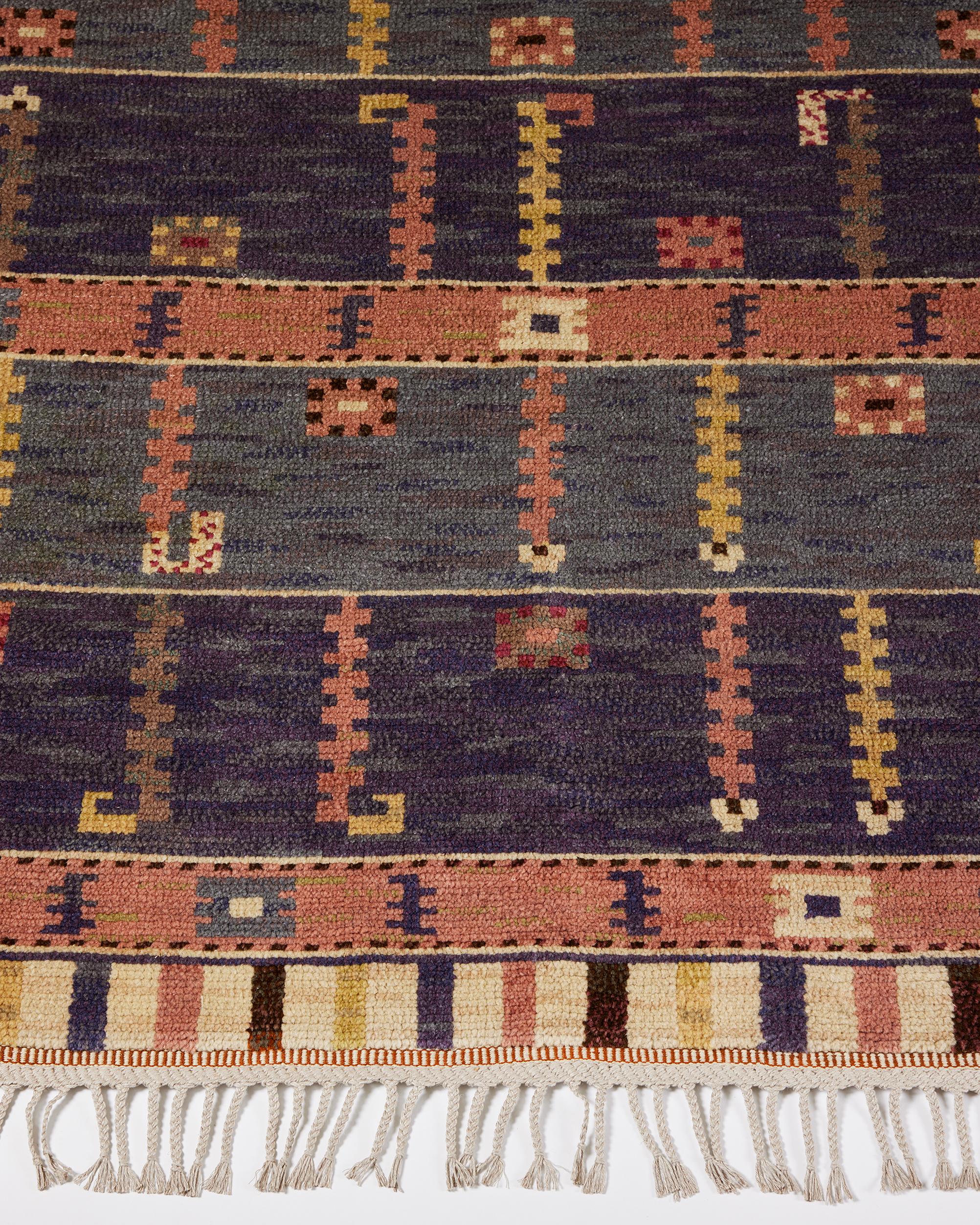 Mid-Century Modern Rug ‘Ståndaren’ designed by Märta Måås-Fjetterström for MMF, Sweden, 1928 For Sale