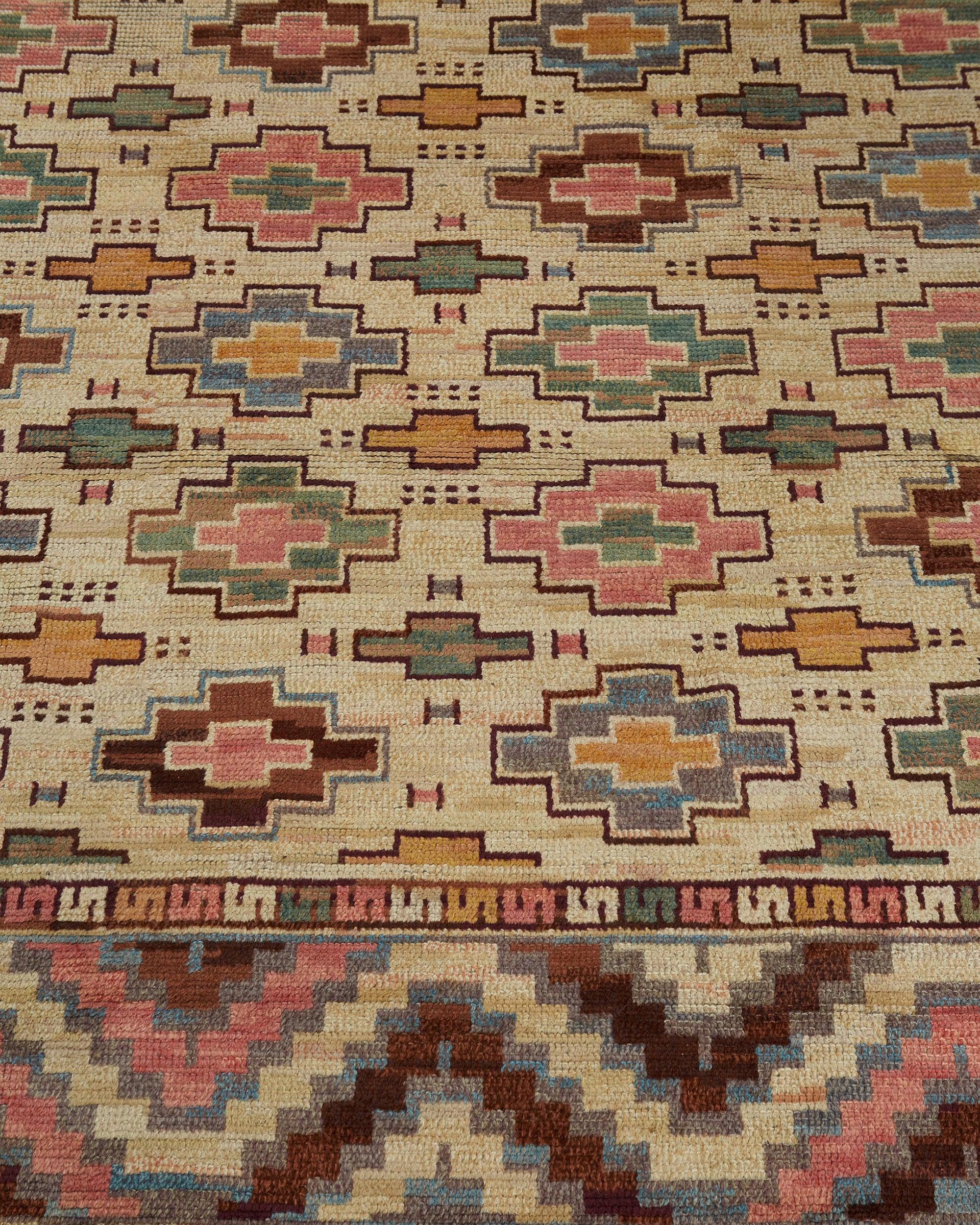 Mid-Century Modern Rug Stavinows, Designed by Märta Måås-Fjetterström for MMF, Sweden, 1930s