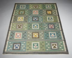 Tappeto "La ragazza della finestra" Disegnato da Edna Martin, Svezia, 1956