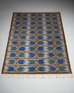Rug “Tulip” Designed by Nea Hållfast for Klockaregårdens Hemslöjd, Sweden, 1970s