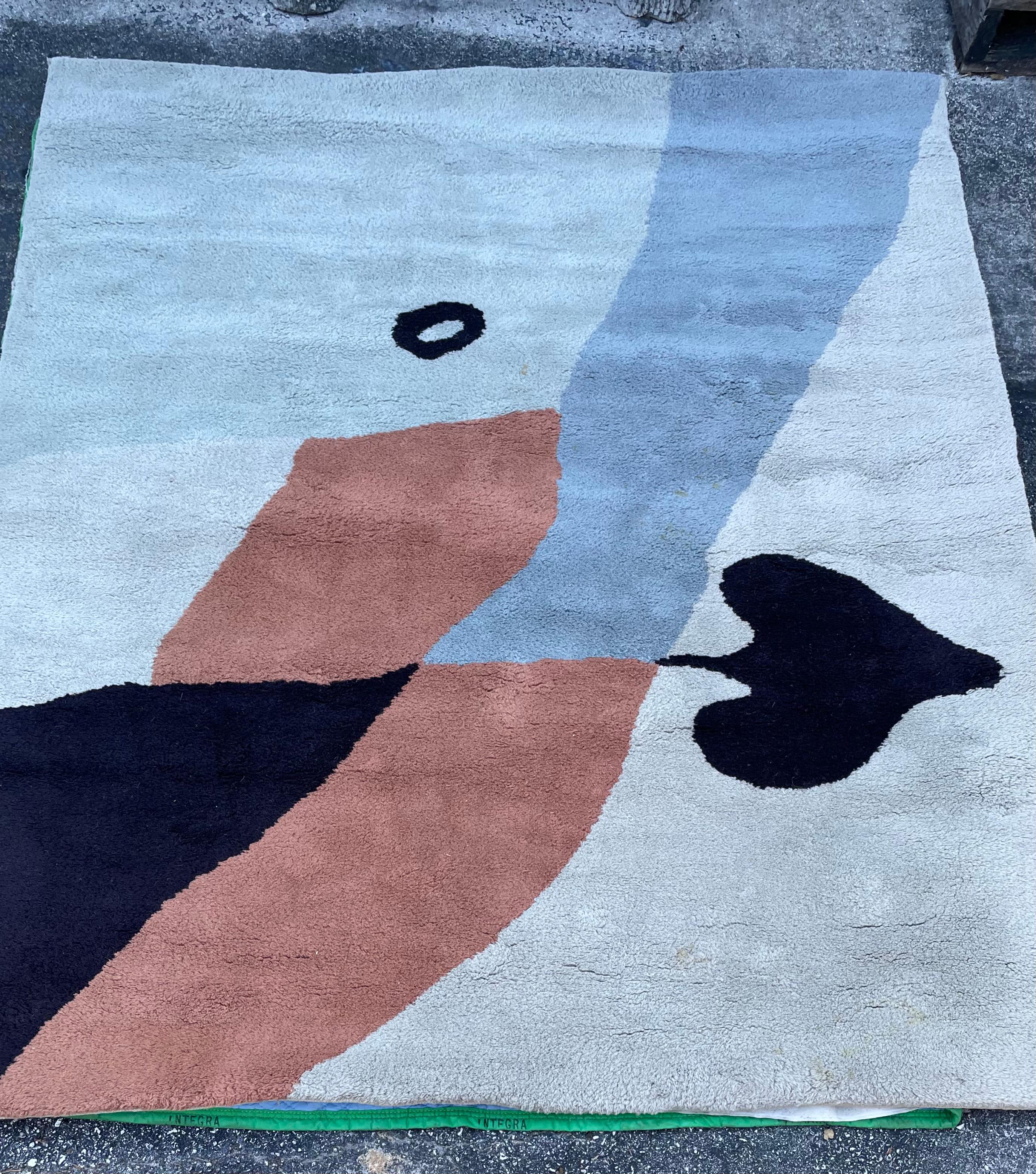 Algerian Rug/Wall Art by Jean Arp Edition Marie Cuttoli/Lucie Weill For Sale