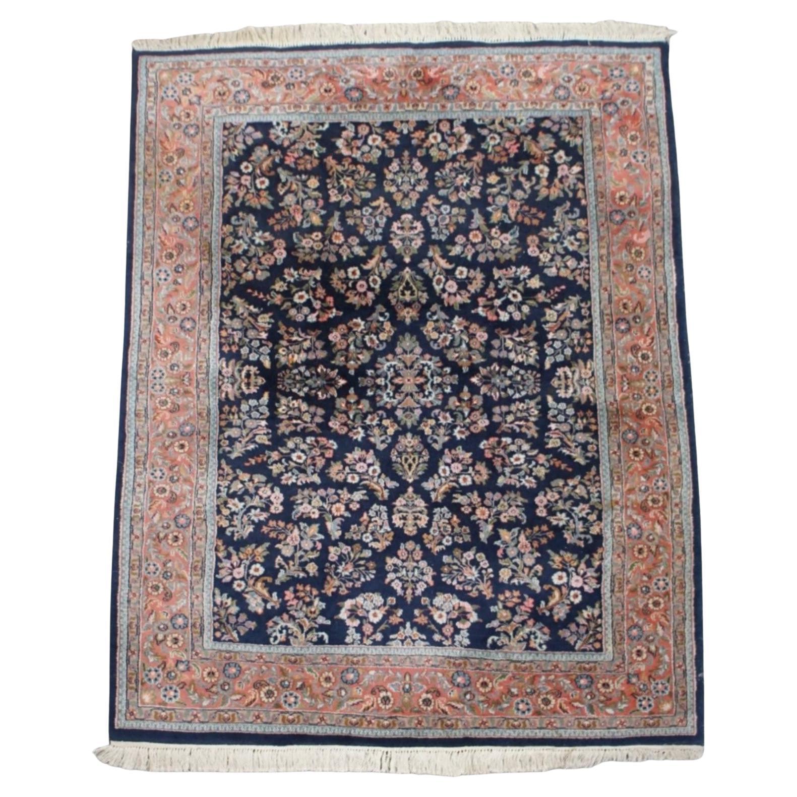 Rug with Pink and Dark Blue Tones and Beautiful Patterns – 257 x 172 cm