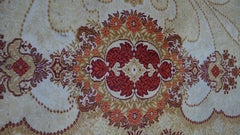 Rug with predominantly yellow and red colors 300x200cm