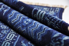 Rug - Carpet - Wool China Hand Knotteded Blue en White