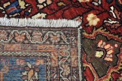 Rug Wool Hand Knotted Blue Red and Beige Teheran