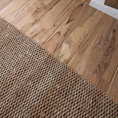 Rugged Hemp mit luxuriöser Baumwolle anpassbarer Fluss-Läufer in Schwarz Medium