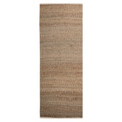 Tapis de couloir de rivière personnalisable en coton blanc à ourlet froncé et large en forme de X