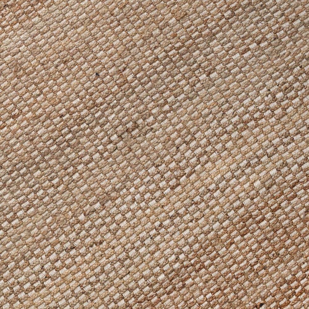 Tappeto a trama fluviale personalizzabile in canapa e cotone di lusso in bianco extra large in vendita 2