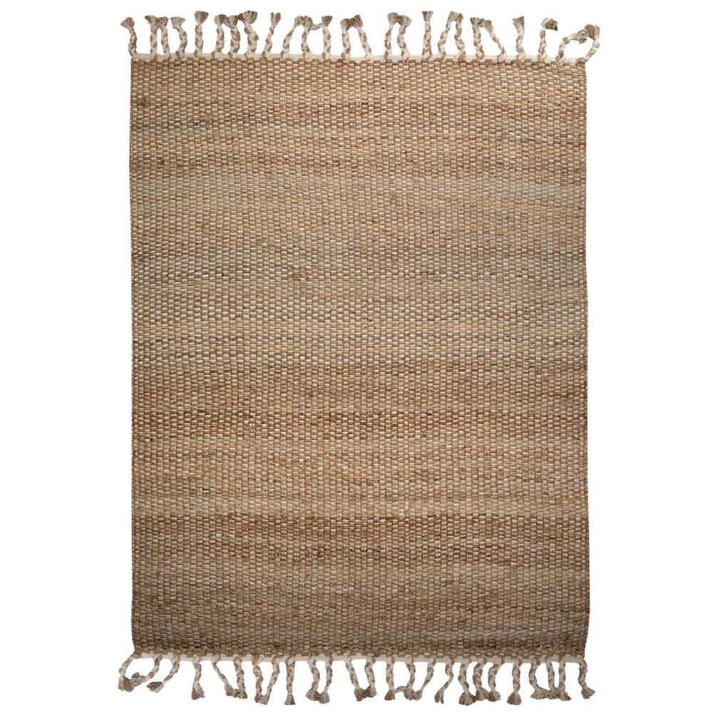 Rugged Hemp with Luxe Cotton Customizable River Weave Rug in White Extra Large