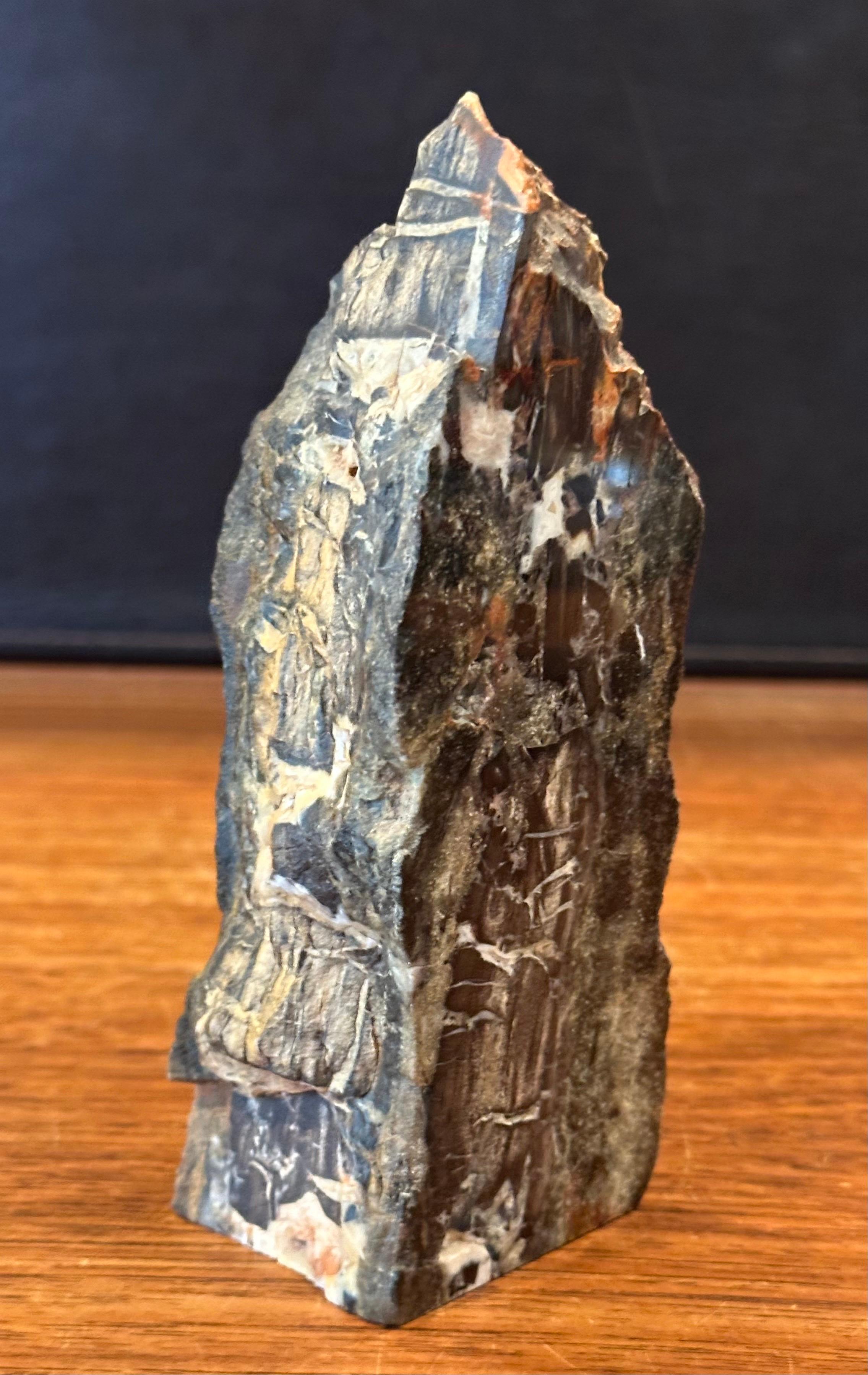 Escultura Rugosa de Madera Petrificada Desconocido en venta