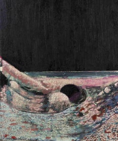 Giochi d'Acqua (Water Games) - Oil Painting on canvas by Ruggero Savinio - 1975