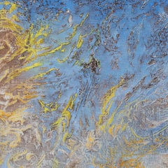 Matter and Antimatter - Italian Abstract Art, Gestural Abstraction, Blue, Yellow