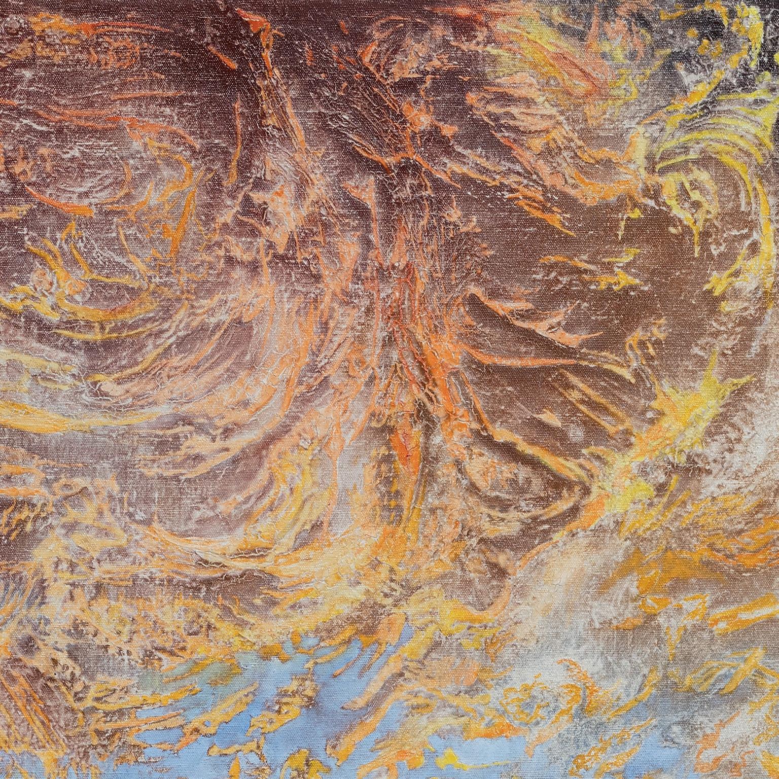 Materia y Antimateria - Pintura Expresionista Abstracta, Colores Pastel, Cielo en venta 1