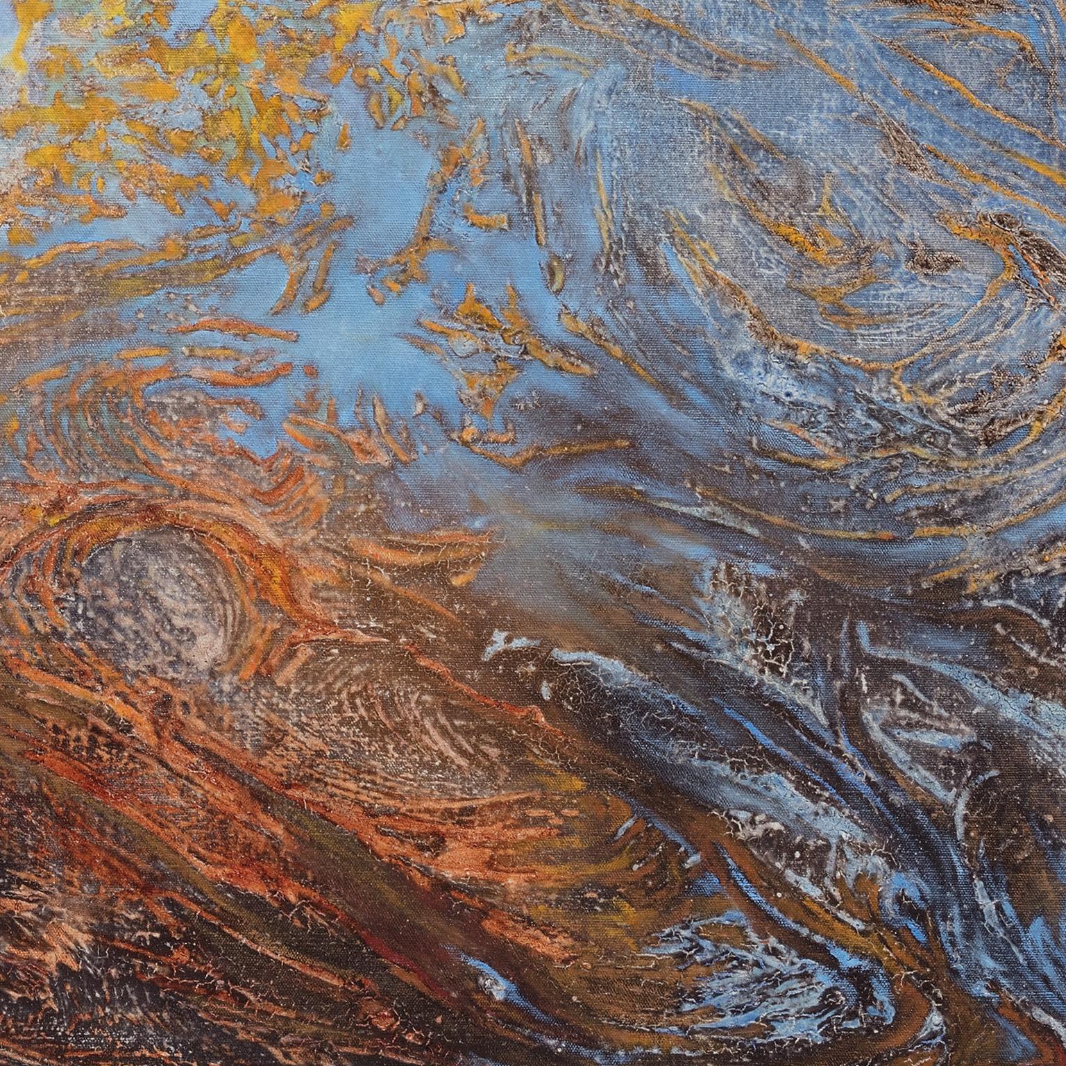 Materia y Antimateria - Pintura Expresionista Abstracta, Colores Pastel, Cielo en venta 2