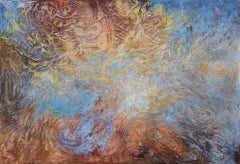 Materia e Antimateria - Pittura espressionista astratta, colori a pastello, cielo