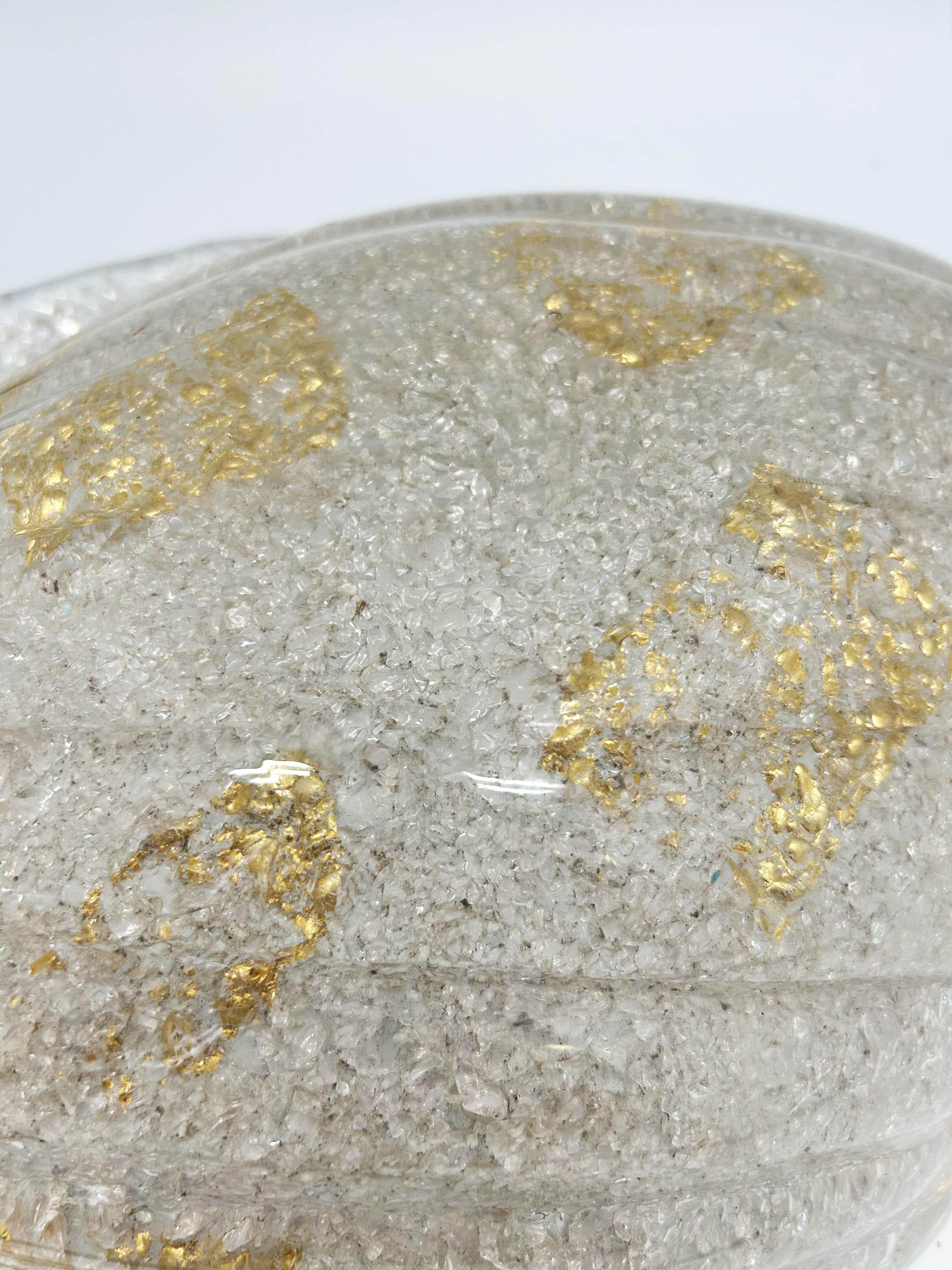 Coupe 'Rugiadoso' par Ercole Barovier pour Barovier & Toso (1940) – Verre doré In Good Condition For Sale In NEUILLY-SUR-SEINE, FR