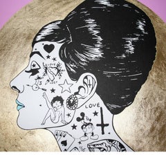 Audrey Hepburn Profile Crimson