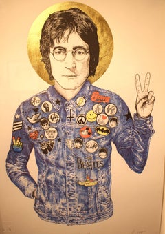 John Lennon "Working Class Hero" Gold Leaf Print