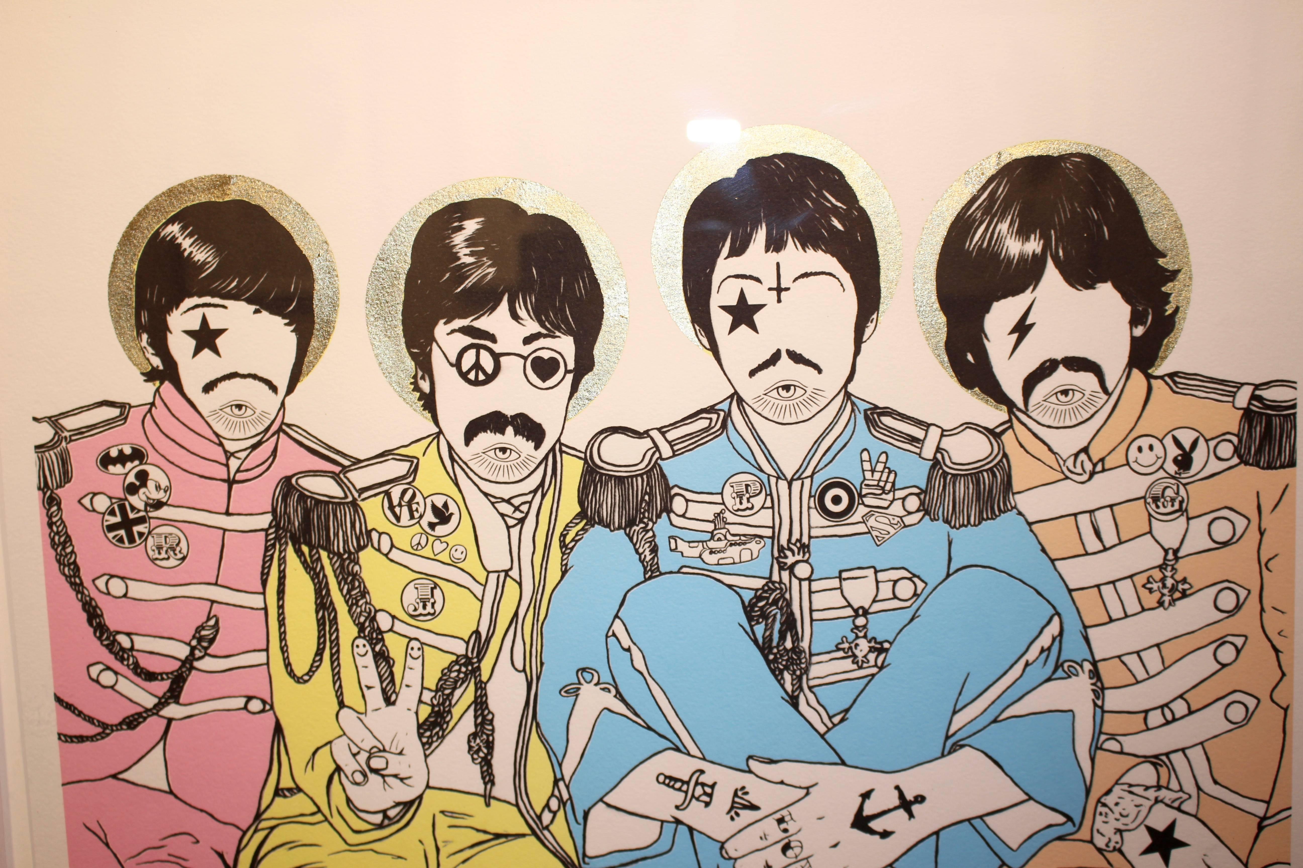 The Lonely Hearts - Beatles - Street Art Print by Rugman